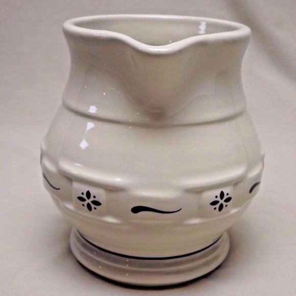 Longaberger Pottery Small Juice Pitcher Classic Blue East Liverpool Ohio w/ Box - Picture 4 of 9